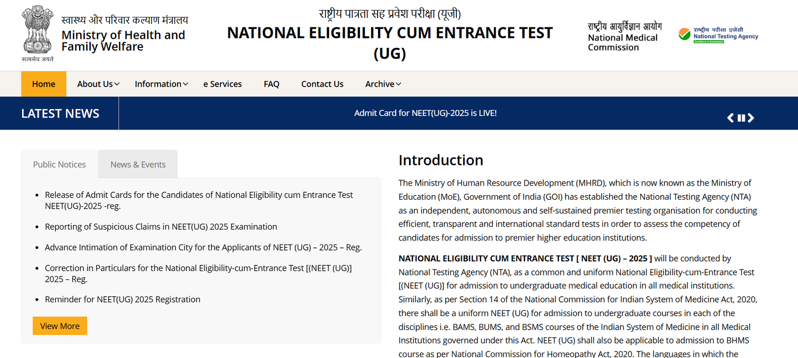 NEET UG Admit Card 2025 Out – Jaldi Karein Download, Exam 5 May ko Hai|