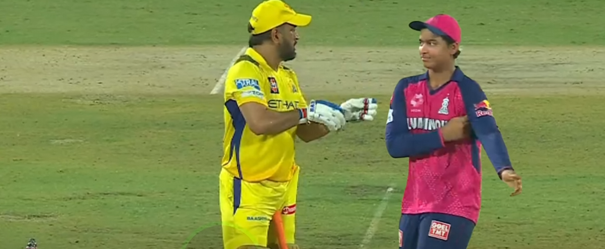 IPL 2025 ka Generation Clash – 14 saal ke Vaibhav Suryavanshi ne Dhoni ke saamne dikhaya dum, jhauk kar liya aashirwad|